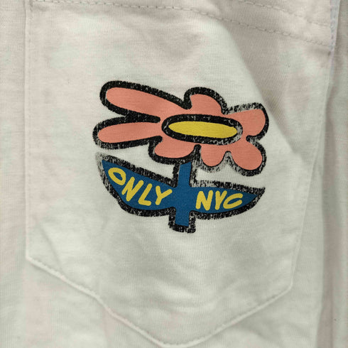 ONLYNY 胸ポケット クルーネック プリント 半袖Tシャツ カットソー メンズ JPN:M
