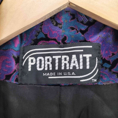 portrait MADE IN USA 総柄ベルベットコート レディース