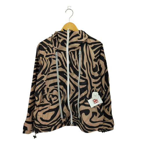 アディダス adidas PRINTED WINDBREAKER ペインテッド アニマル柄 ジップアップ シェル ウィンドブレーカージャケット レディース L