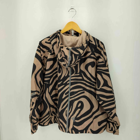 アディダス adidas PRINTED WINDBREAKER ペインテッド アニマル柄 ジップアップ シェル ウィンドブレーカージャケット レディース L