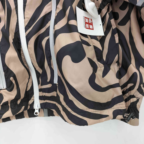 アディダス adidas PRINTED WINDBREAKER ペインテッド アニマル柄 ジップアップ シェル ウィンドブレーカージャケット レディース L
