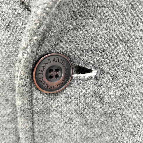 アルマーニジーンズ ARMANI JEANS レザーパイピング ジャージー テーラードジャケット レディース import:XS