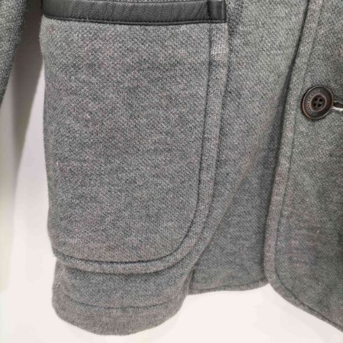 アルマーニジーンズ ARMANI JEANS レザーパイピング ジャージー テーラードジャケット レディース import:XS