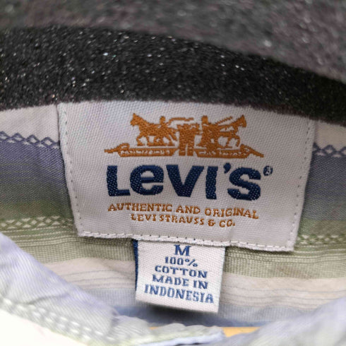 リーバイス Levis ストライプレギュラーカラーS/S シャツ メンズ import:M