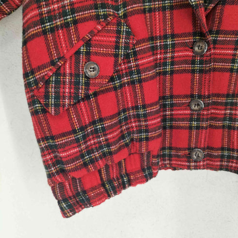 karen kane MADE IN USA タータンチェック柄3Bテーラード ジャケット レディース M