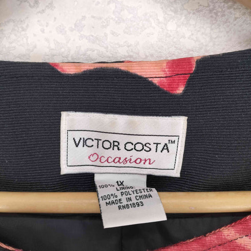 victor costa occasion 花柄ノーカラージャケット レディース 1X