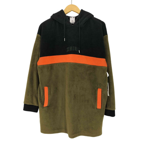 エックスガール X-girl FLEECY COLORBLOCK DRESS フリース パーカー ワンピース レディース JPN:2
