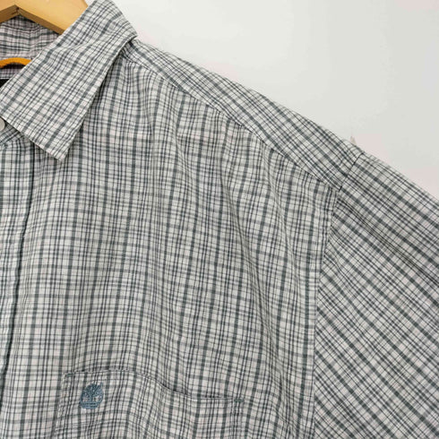 ティンバーランド Timberland 90s~00s ロゴ刺繍 長袖チェックシャツ メンズ import:L