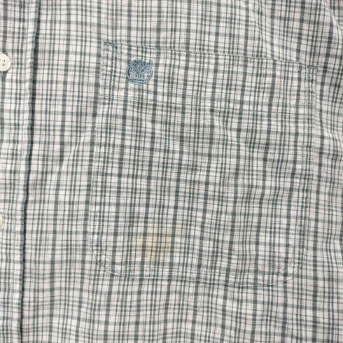 ティンバーランド Timberland 90s~00s ロゴ刺繍 長袖チェックシャツ メンズ import:L