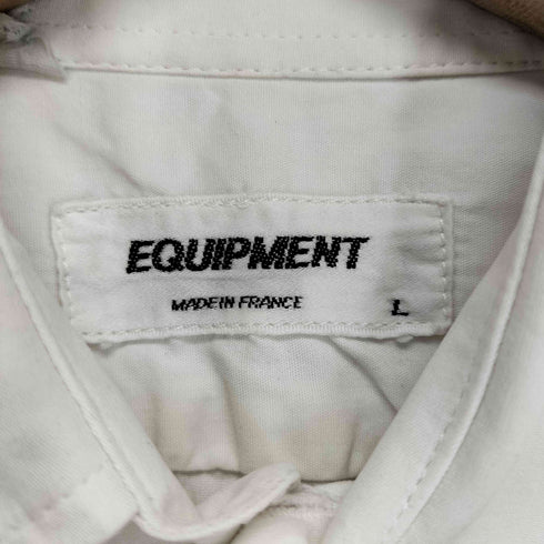 エキップモン EQUIPMENT フランス製 レギュラーカラー ポケットシャツ メンズ import:L