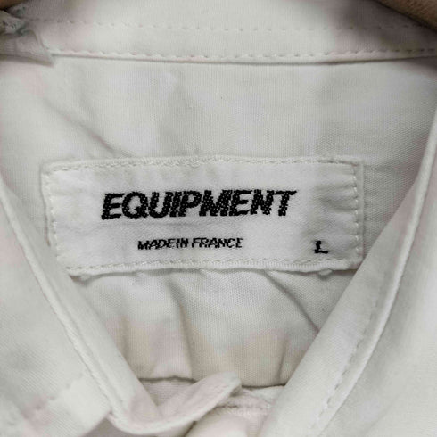 エキップモン EQUIPMENT フランス製 レギュラーカラー ポケットシャツ メンズ import:L