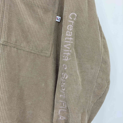 フィラ FILA OVER SHIRTS スリーブ刺繍 コーデュロイ オーバー 長袖シャツ メンズ JPN:M