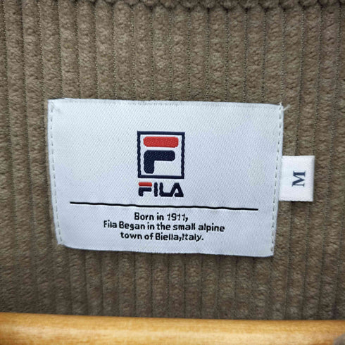 フィラ FILA OVER SHIRTS スリーブ刺繍 コーデュロイ オーバー 長袖シャツ メンズ JPN:M