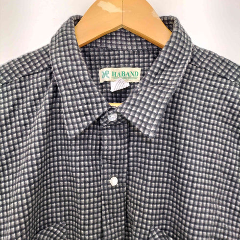 ハバンド HABAND 90s Plaid shirt オンブレチェック柄 ネルシャツ メンズ import:L