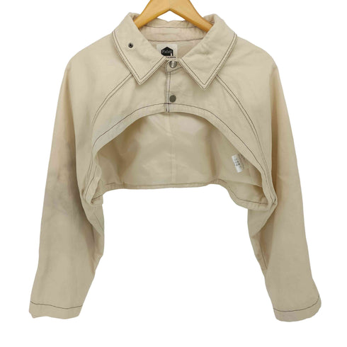 ファーファット FAFATT ステッチデザイン クロップド ジャケット レディース