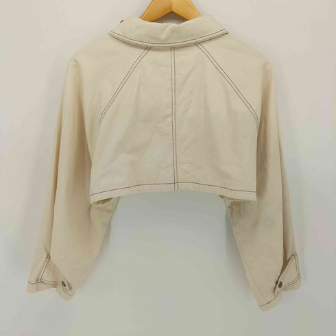 ファーファット FAFATT ステッチデザイン クロップド ジャケット レディース