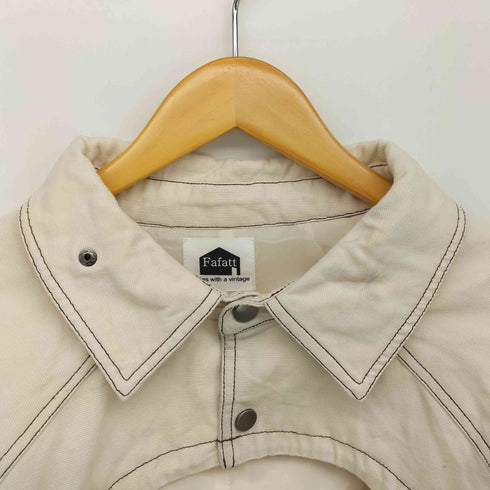 ファーファット FAFATT ステッチデザイン クロップド ジャケット レディース