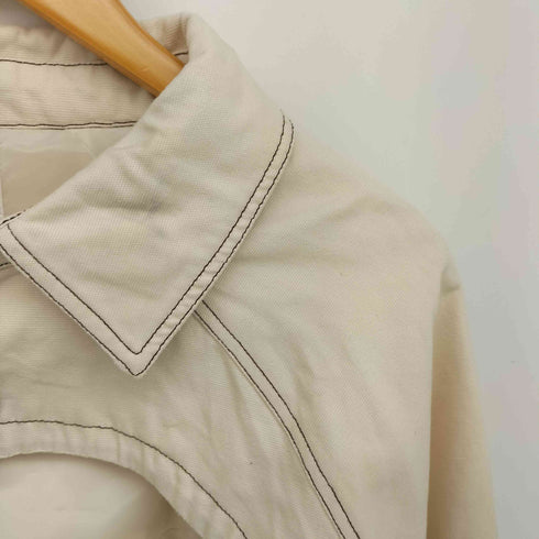 ファーファット FAFATT ステッチデザイン クロップド ジャケット レディース