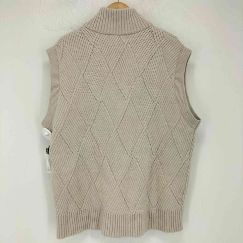 チノ CINOH ARGYLE CABLE KNIT HALF ZIP VEST メンズ JPN:46