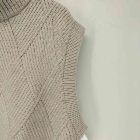 チノ CINOH ARGYLE CABLE KNIT HALF ZIP VEST メンズ JPN:46