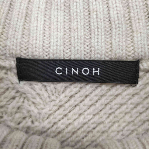 チノ CINOH ARGYLE CABLE KNIT HALF ZIP VEST メンズ JPN:46