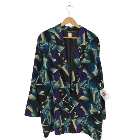 emily adams 総柄1Bテーラードジャケット メンズ