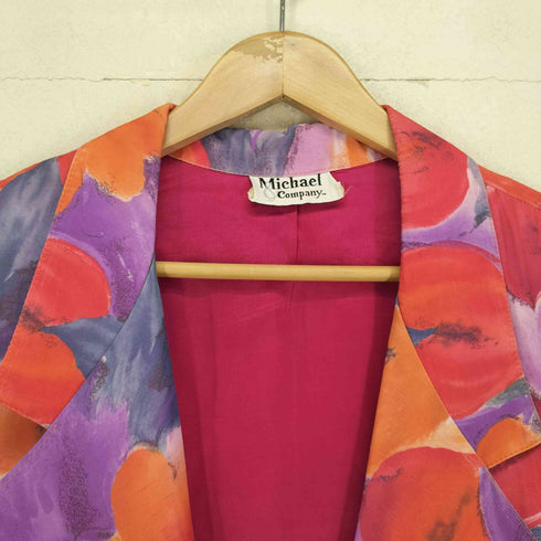 michael company 花柄オーバーサイズ1Bテーラードジャケット メンズ