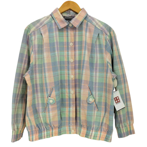 アルフレッドダナー ALFRED DUNNER USA製 パステル チェック シャツ ジャケット ブルゾン レディース 8