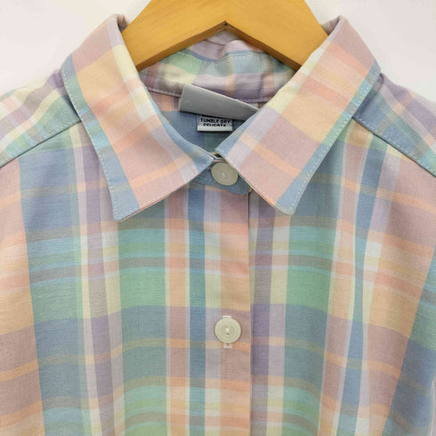 アルフレッドダナー ALFRED DUNNER USA製 パステル チェック シャツ ジャケット ブルゾン レディース 8