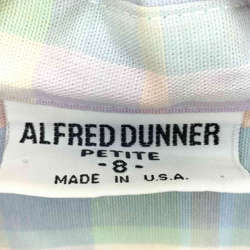 アルフレッドダナー ALFRED DUNNER USA製 パステル チェック シャツ ジャケット ブルゾン レディース 8