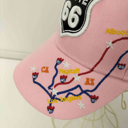 ROUTE 66 City Map Cap シティーマップ 星 スター 刺繍 6パネル キャップ メンズ