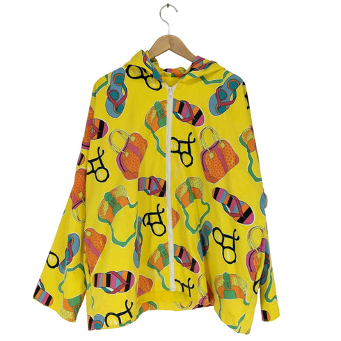 TALONジップ 総柄フルジップパーカー メンズ