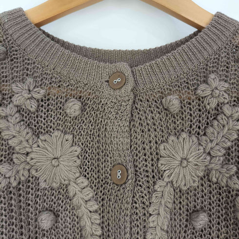 サマンサモスモス samansa Mos2 kazumi リネン花刺繍2WAYニット レディース FREE