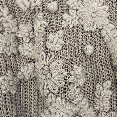 サマンサモスモス samansa Mos2 kazumi リネン花刺繍2WAYニット レディース FREE