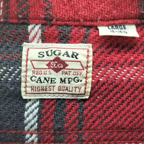 シュガーケーン SUGAR CANE ソフト フランネル コットン チェック L/S シャツ 東洋 メンズ import:L