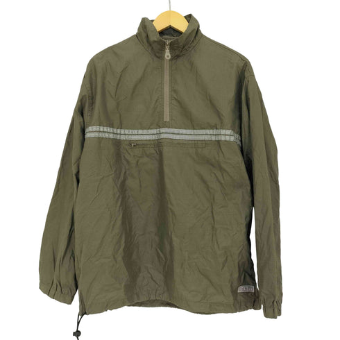 オールドネイビー OLD NAVY 90-00S 裏地メッシュ リップストップ リフレクター ハーフジップ アノラック ジャケット メンズ import:L