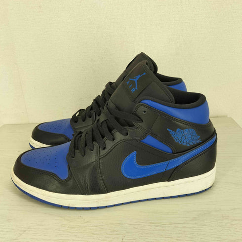 ジョーダンブランド JORDAN BRAND NIKE AIR JORDAN 1 MID BLACK/BLUE メンズ JPN:27.5