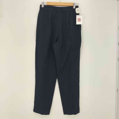 USA製 ピンストライプ 3タック テーパードスラックス レディース 11