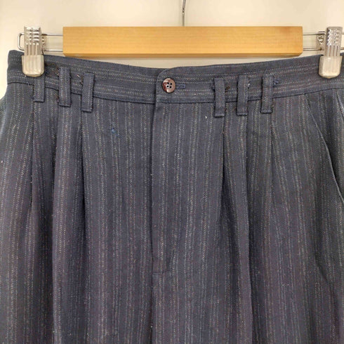 USA製 ピンストライプ 3タック テーパードスラックス レディース 11