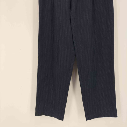 USA製 ピンストライプ 3タック テーパードスラックス レディース 11