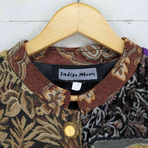 indigo moon パッチワークノーカラージャケット レディース 4