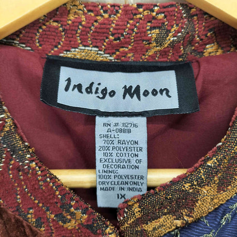 indigo moon パッチワークノーカラージャケット レディース 4
