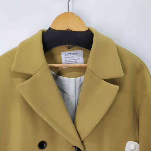 ベイフロー BAYFLOW 裏地ストライプ ポリエステル チェスターコート レディース JPN:3