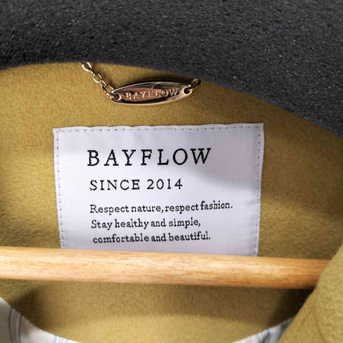 ベイフロー BAYFLOW 裏地ストライプ ポリエステル チェスターコート レディース JPN:3