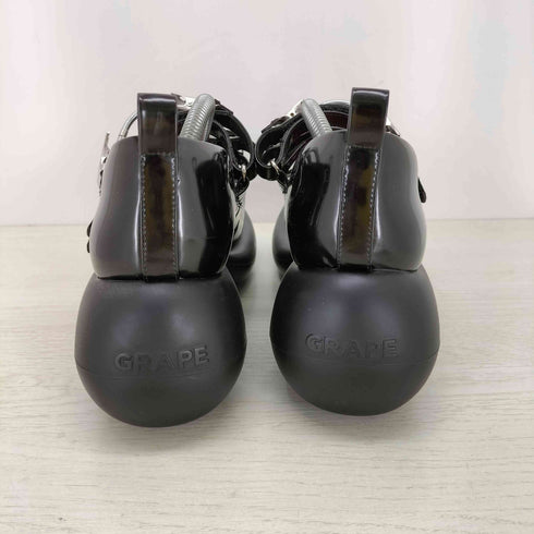 GRAPE ブラックエナメルメリージェーンシューズ レディース JPN:37
