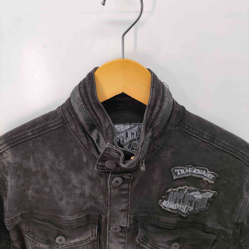 アフリクション AFFLICTION BLACK PREMIUM Y2K 平成 ワッペン デニムジャケット メンズ JPN:S