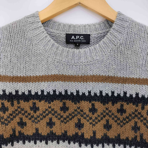 アーペーセー A.P.C. 21aw フェアアイル柄 ナイロン混 アルパカ ニット セーター レディース import:S