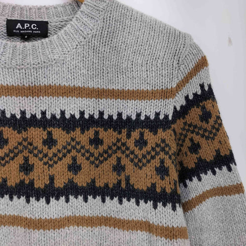 アーペーセー A.P.C. 21aw フェアアイル柄 ナイロン混 アルパカ ニット セーター レディース import:S