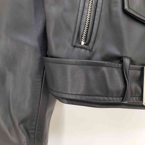 ザラ ZARA フェイクレザー ダブルライダース レディース import:L