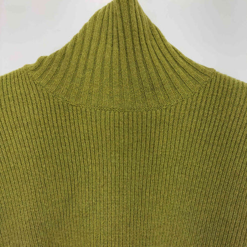 クラネ CLANE 21AW ボーダーワイドスリット タートルネック ニット プルオーバー レディース JPN:1
